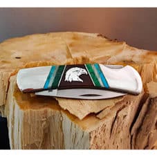 Flying Eagle Inlaid Wood Knife