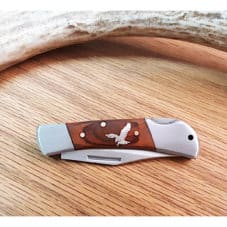 Flying Eagle Inlaid Wood Knife