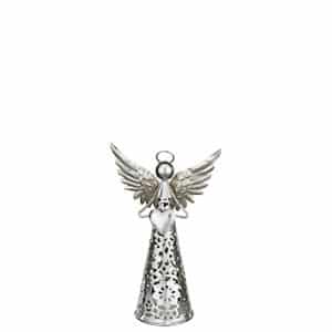 LED Silver Lining Angel with Heart - 9 inch