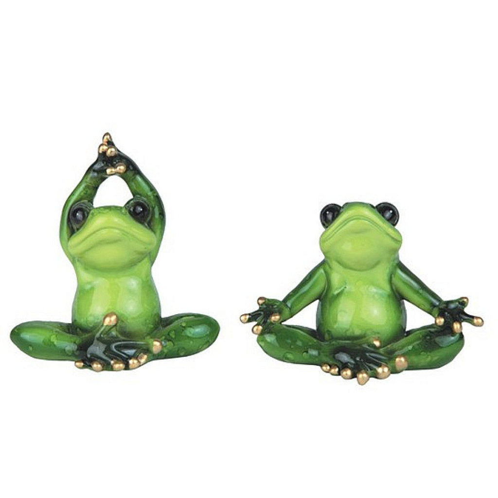 Frog Figurines in Yoga Poses | Joe Wilcox Indian Den