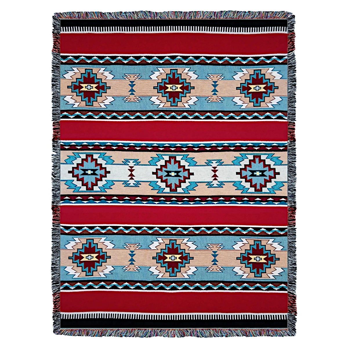 Rimrock Red Woven Throw Blanket | Joe Wilcox Indian Den