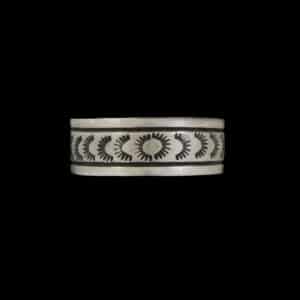Native American Sterling Silver Etched Ring