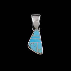 Rounded Triangle Turquoise Navajo Pendant