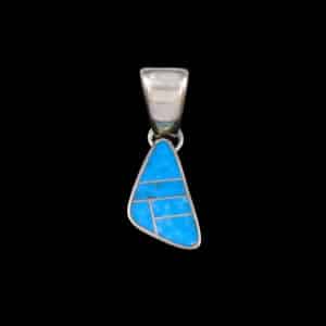 Turquoise Inlaid Navajo Handcrafted Pendant