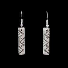 Navajo Traditional Design Silver Earrings