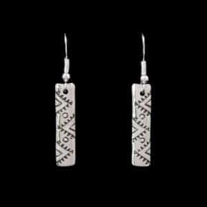 Navajo Traditional Design Silver Earrings