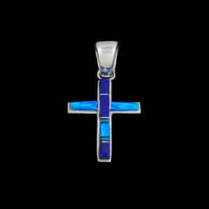 Navajo-Crafted Lapis Protection Cross