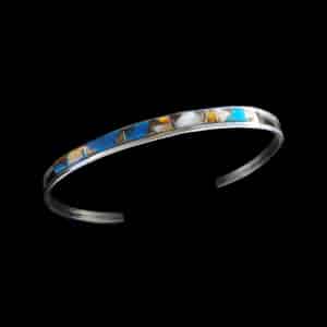 Hand-Crafted Composite Navajo Inlay Bracelet