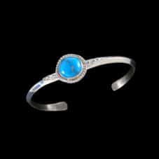 Genuine Turquoise Navajo Hand-Crafted Cuff Bracelet
