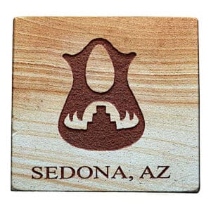 Navajo Native American Etched Sandstone Wedding Vase Coaster