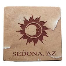 Southwest Sun & Moon Etched Sandstone Coaster