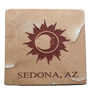 Southwest Sun & Moon Etched Sandstone Coaster