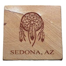 Native American Dream Catcher Etched Sandstone Coaster