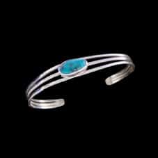 Turquoise Navajo Triple Band Cuff Bracelet