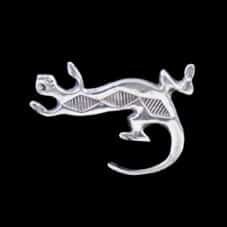 Sterling Silver Southwest Navajo Gecko Lapel Pin