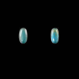 Traditional Navajo Oval Turquoise Earrings