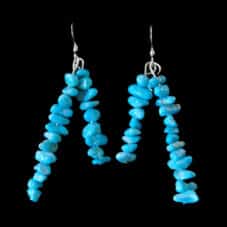 Classic Navajo Turquoise Nugget Strand Earrings