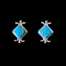 Authentic Genevieve Francisco Zuni Turquoise Earrings
