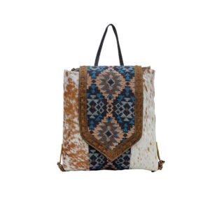 Vanessia Southwest Designer Hair On Leather Backpack