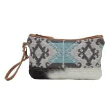 Hair-On Cowhide & Canvas Isabela Pouch by Myra Bags