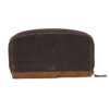 Bran Zippered Leather Wallet by Myra Bags