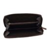 Bran Zippered Leather Wallet by Myra Bags