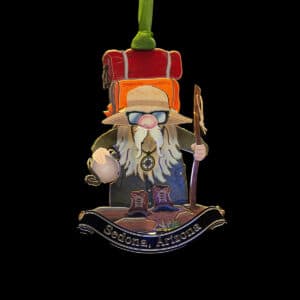 Hiker Gnome Sedona Arizona Brass Souvenir Ornament