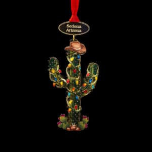 Sedona Cowboy Desert Cactus Christmas Tree Ornament