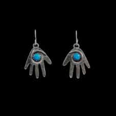 Eternal Hands Turquoise Navajo Sterling Silver Earrings