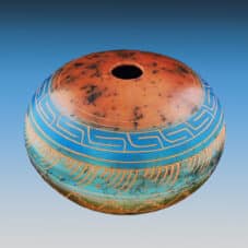 Sgraffito Hand-Etched Navajo Horsehair Seed Pot