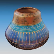 Etched Natasha Mariano Navajo Horsehair Pot