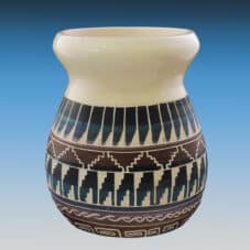 Mireille Gilmore Hand-Etched Navajo Glazed Pottery Vase