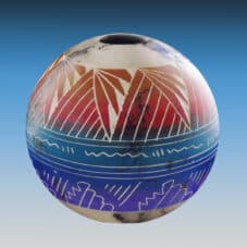 Hand-Crafted Navajo Horsehair Sphere Pottery