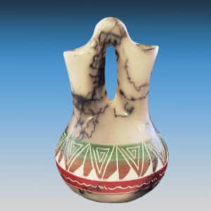 Genuine Hand-Crafted Navajo Horsehair Wedding Vase