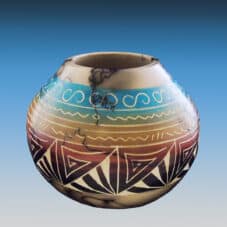 Marilyn Sam Navajo Horsehair Pottery Bowl