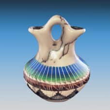 Benally Tribal Navajo Horsehair Wedding Vase